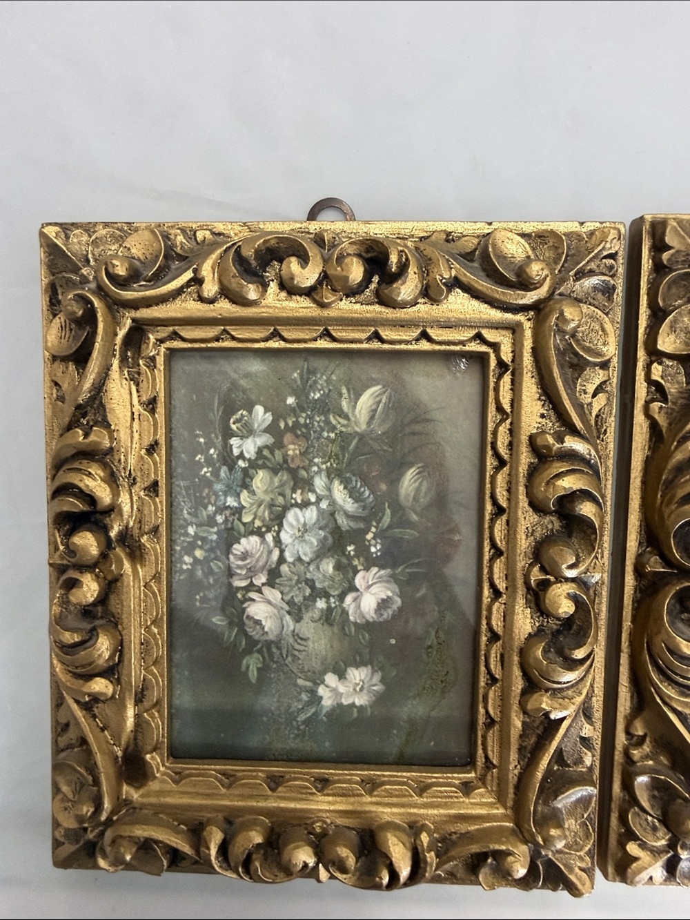 Ornate Gold Floral Picture Frame Pair - Home Accents Style - Picture 4 of 4